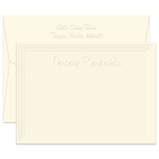 Triple Thick Constance Flat Note Cards - Embossed